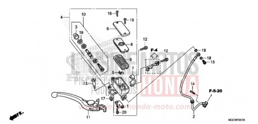 FR. BRAKE MASTER CYLINDER CB1100CAH de 2017